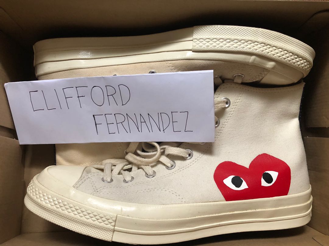 converse comme des garcons size 9
