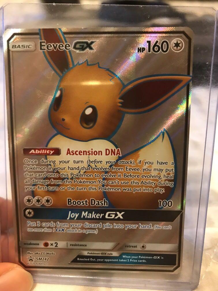 Eevee GX Pokmon Card With Toploader Near Mint Condition, Hobbies & Toys,  Toys & Games on Carousell