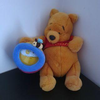 EUC Licensed Disney Store Sleeping Winnie Pooh Bear honey pot plush toy frame deco