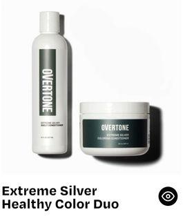 Extreme silver hair coloring conditioner color duo set grey hair shea butter