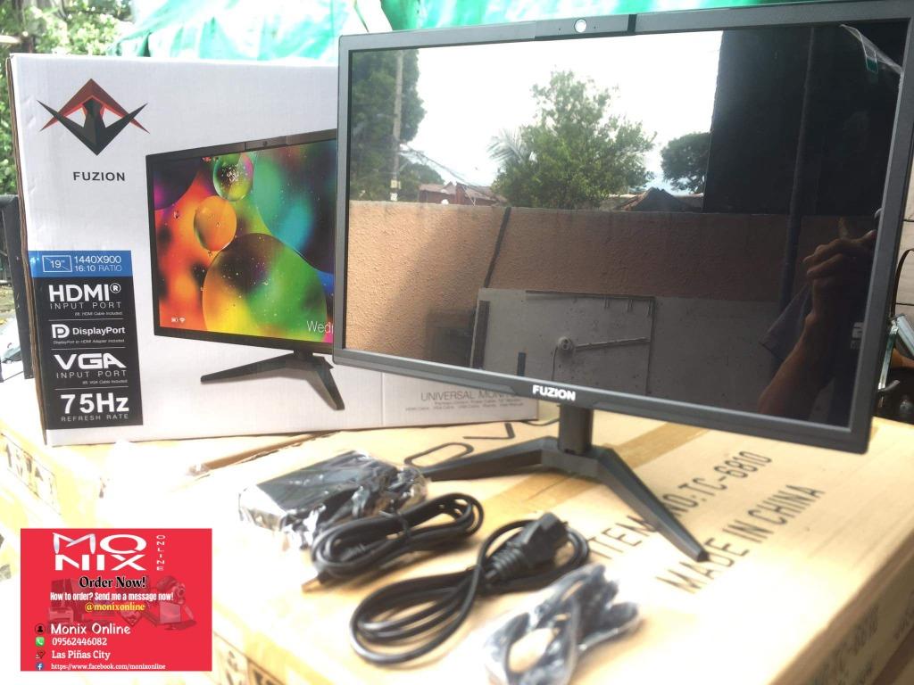Fuzion 19inch FWC-19SPM 75Hz LED Monitor |w/built-in (Webcam,Speaker