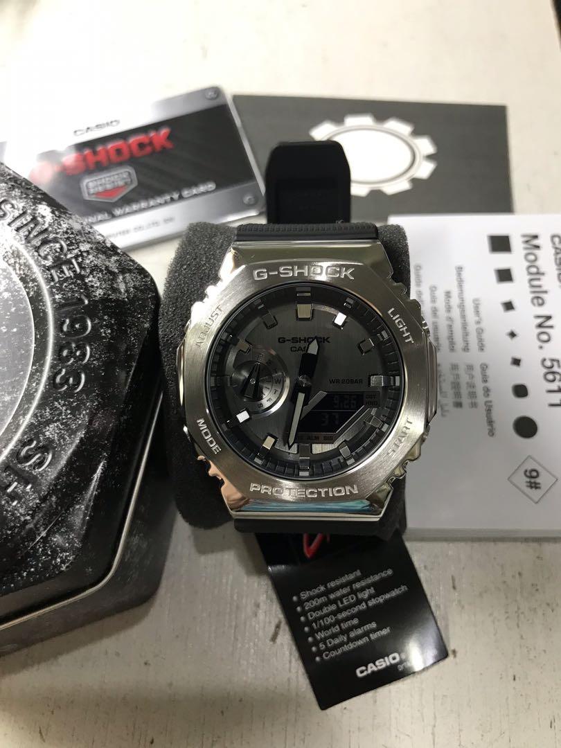 Gshock Casioak Steel GM2100-1A (Category: Men's Watches) located in Manila. Submitted by seikowatchfactory (Listing ID 1115839273, Image 2). Description: Contact: +639178302158 sms/viber/whatsapp/wechat/telegram Brand New in Box Authentic Gshock 10/10 Model: GM2100-1A Price: 9500 pesos Specifications: Size of Case: 49.3 x 44.4 x 11.8mm Total Weight: 72g Case / bezel material: Resin / Stainless steel Resin Band Neobrite Shock Resistant Mineral Gla