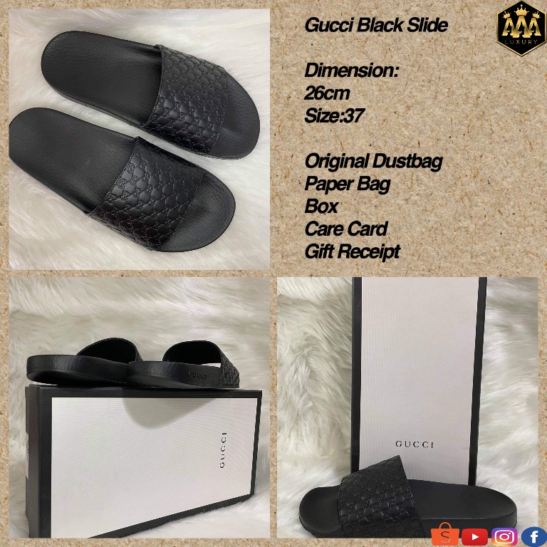 Gucci embossed slides discount