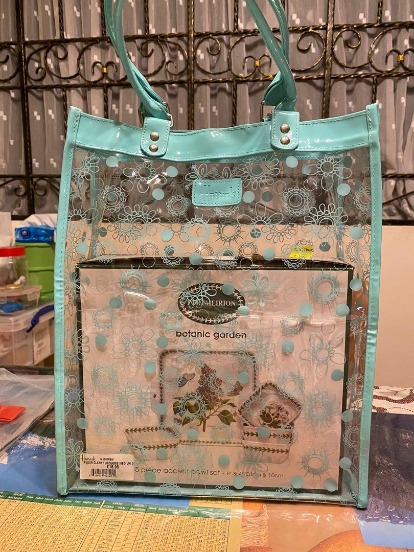 Harrods transparent pvc tote bag