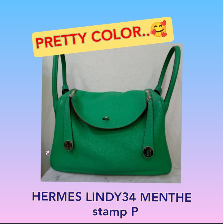 Hermes Lindy Menthe Shoulder Bag