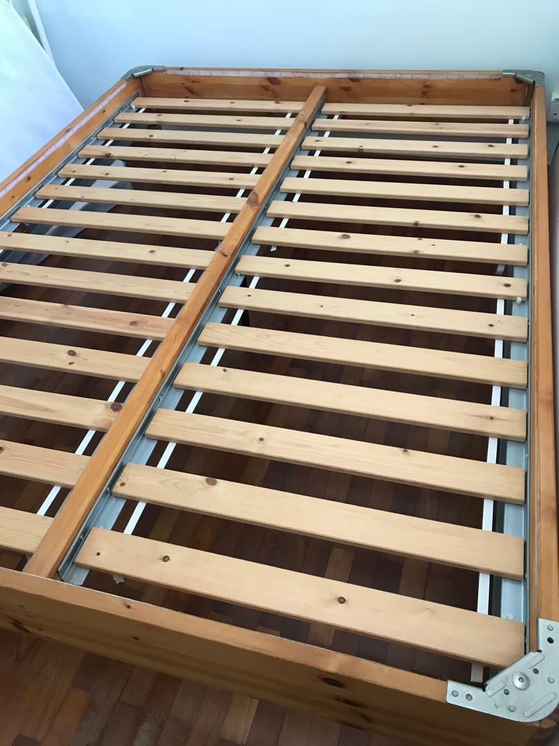 IKEA solid wood Bed Frame, Furniture &amp; Home Living, Furniture, Bed ...