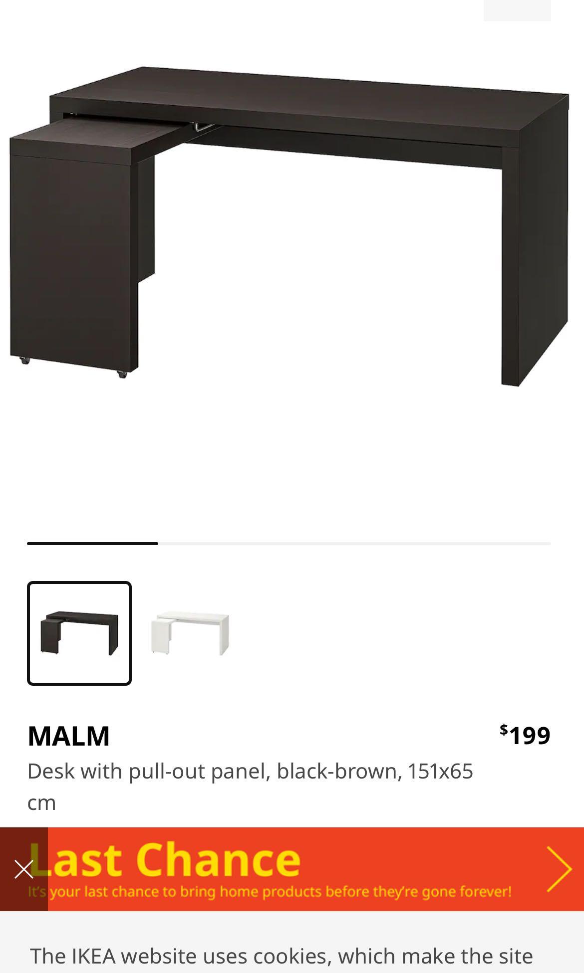 IKEA L shape table, Furniture & Home Living, Furniture, Tables & Sets