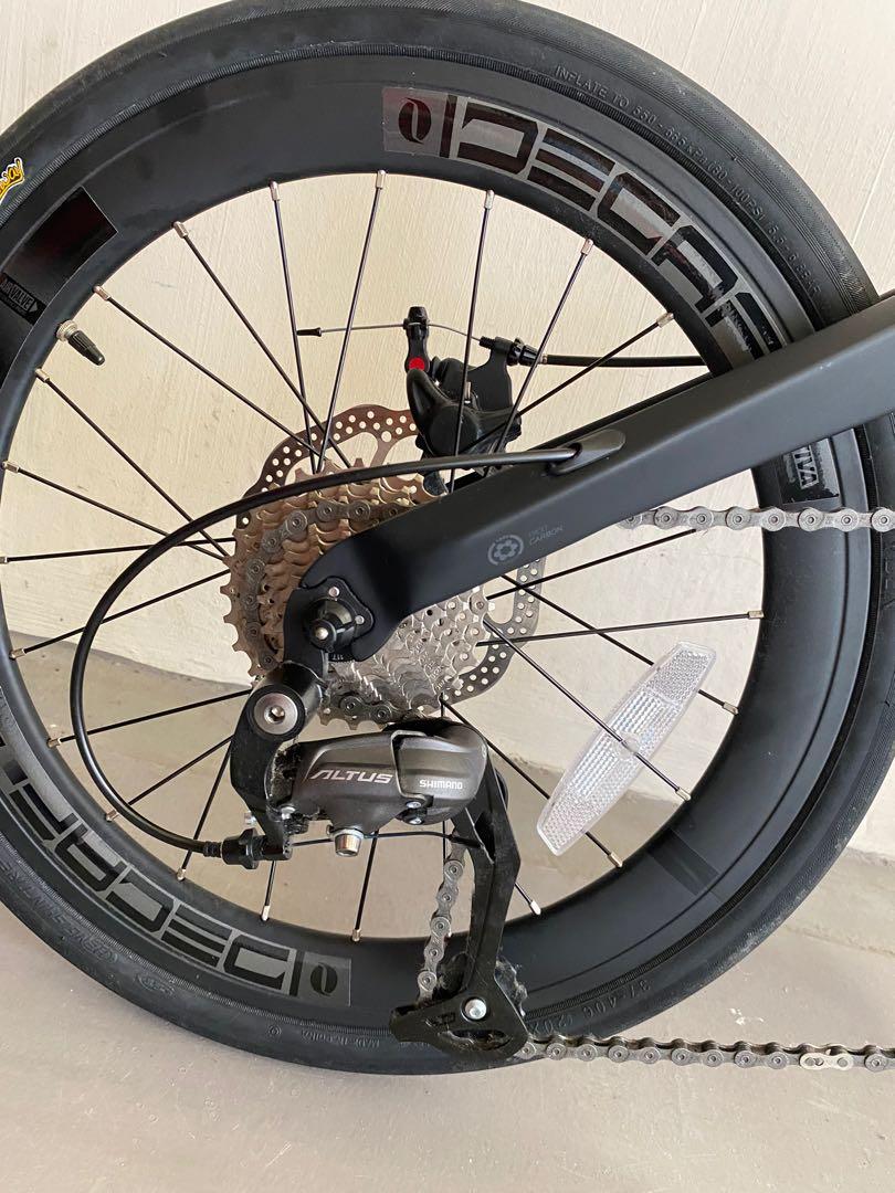 Java Aria Carbon Fiber 20inch 18 Speed Folding Bike, Sports Equipment