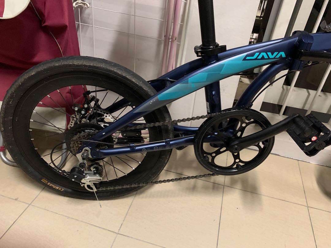 Java Foldable Bicycle (Category: Bicycles) located in Singapore. Submitted by yasar6c4u (Listing ID 1115862415, Image 3). Description: Java Foldable Bicycle Shimano Group set Bag not included Quite New Foldable Bicycle Comes with water bottle holder Rarely used .