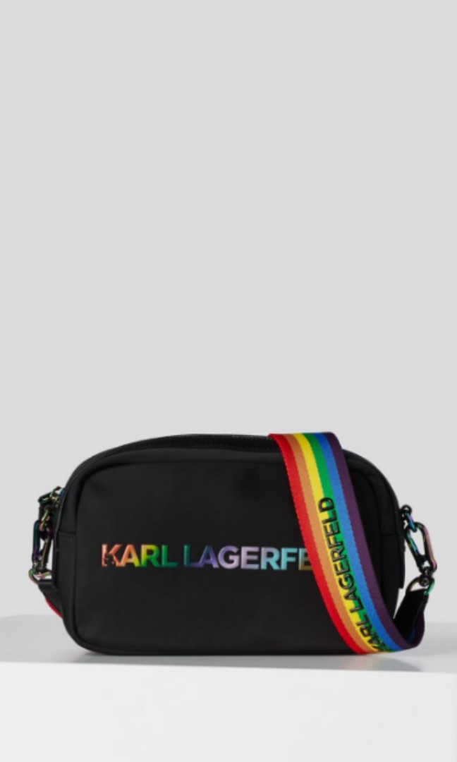 Karl Lagerfeld Rainbow Camera Nylon Bag, Luxury, Bags & Wallets on