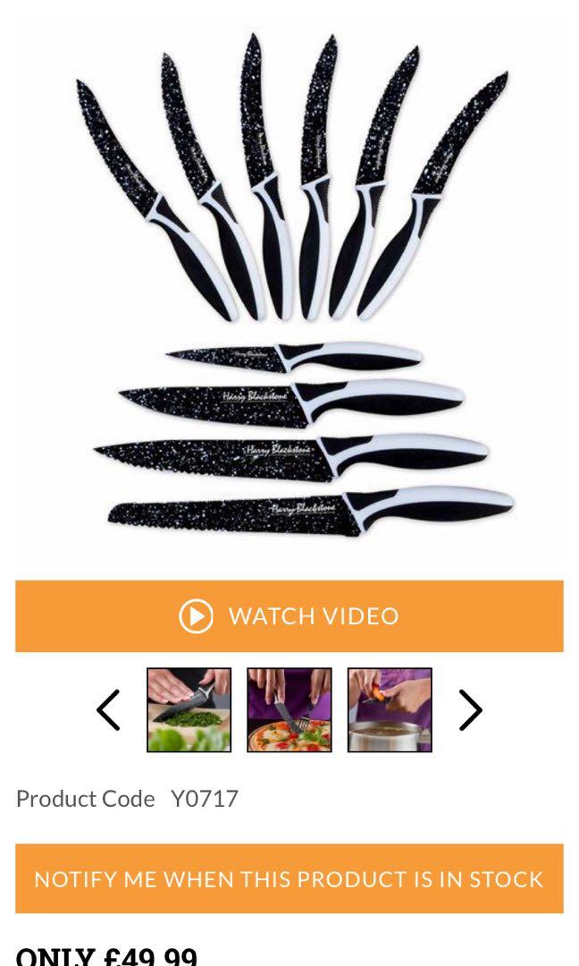 $34 for a Harry Blackstone Stone Coated Stainless Steel Knife Set (Don't  Pay $59.95)