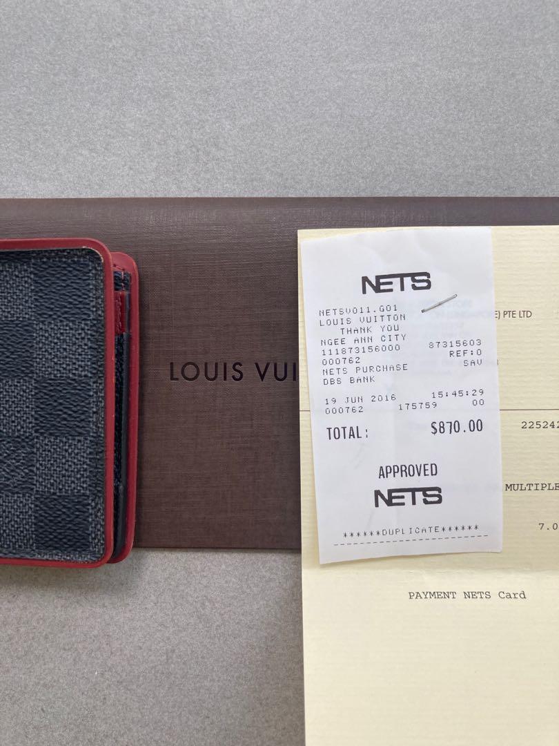 Louis Vuitton Damier Graphite Canvas Multiple Wallet N63260 at  Mens  Clothing store
