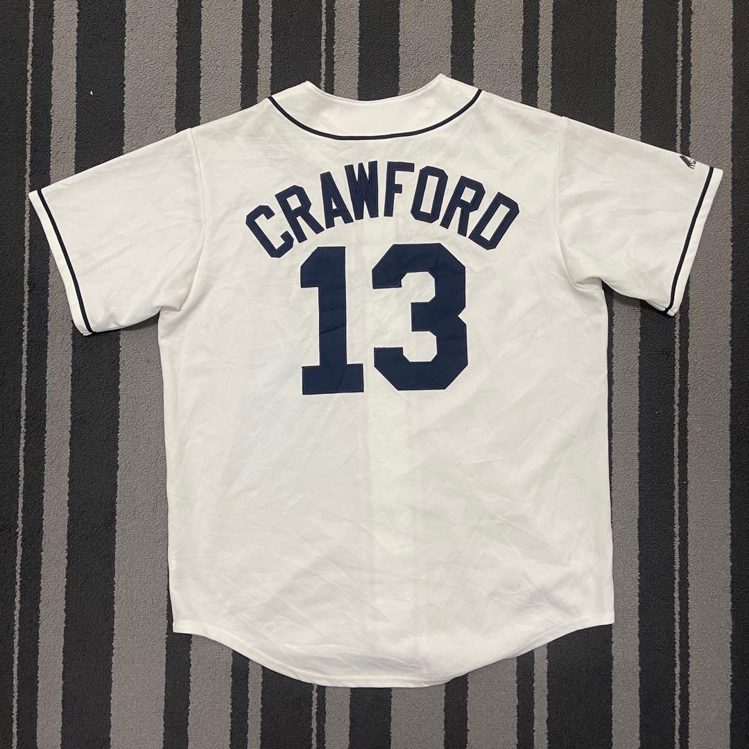 Rays Majestic Mens MLB Carl Crawford #13 Tampa Bay Jersey Size 52