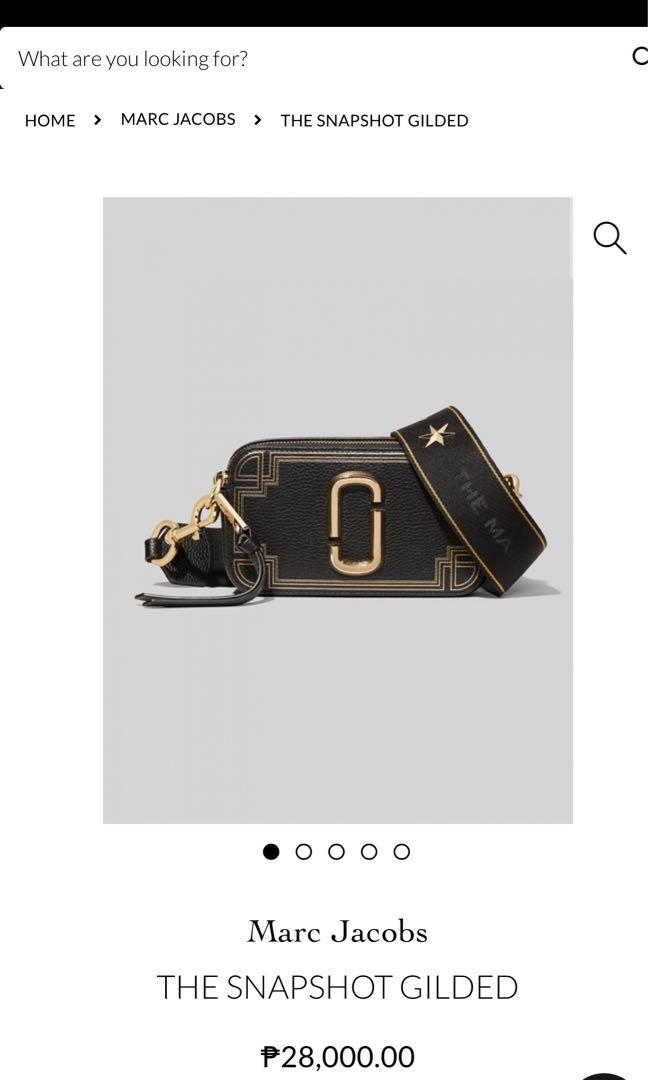 Marc Jacobs Black Gold Star Gilded Snapshot Bag