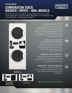MAYTAG STACKABLE WASHER AND DRYER