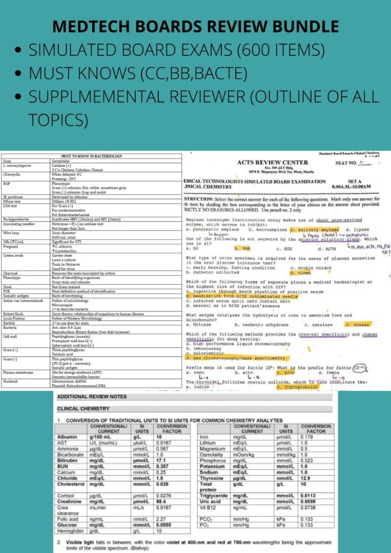 MEDTECH BOARDS REVIEW BUNDLE, Hobbies & Toys, Books & Magazines