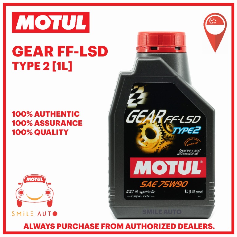 Motul Gear FF Type 2 75W90 LSD Manual Transmission Fluid, Car 