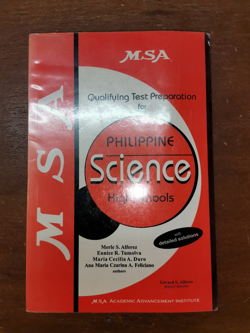 MSA Science High School Reviewer w/ detailed solutions, Hobbies & Toys