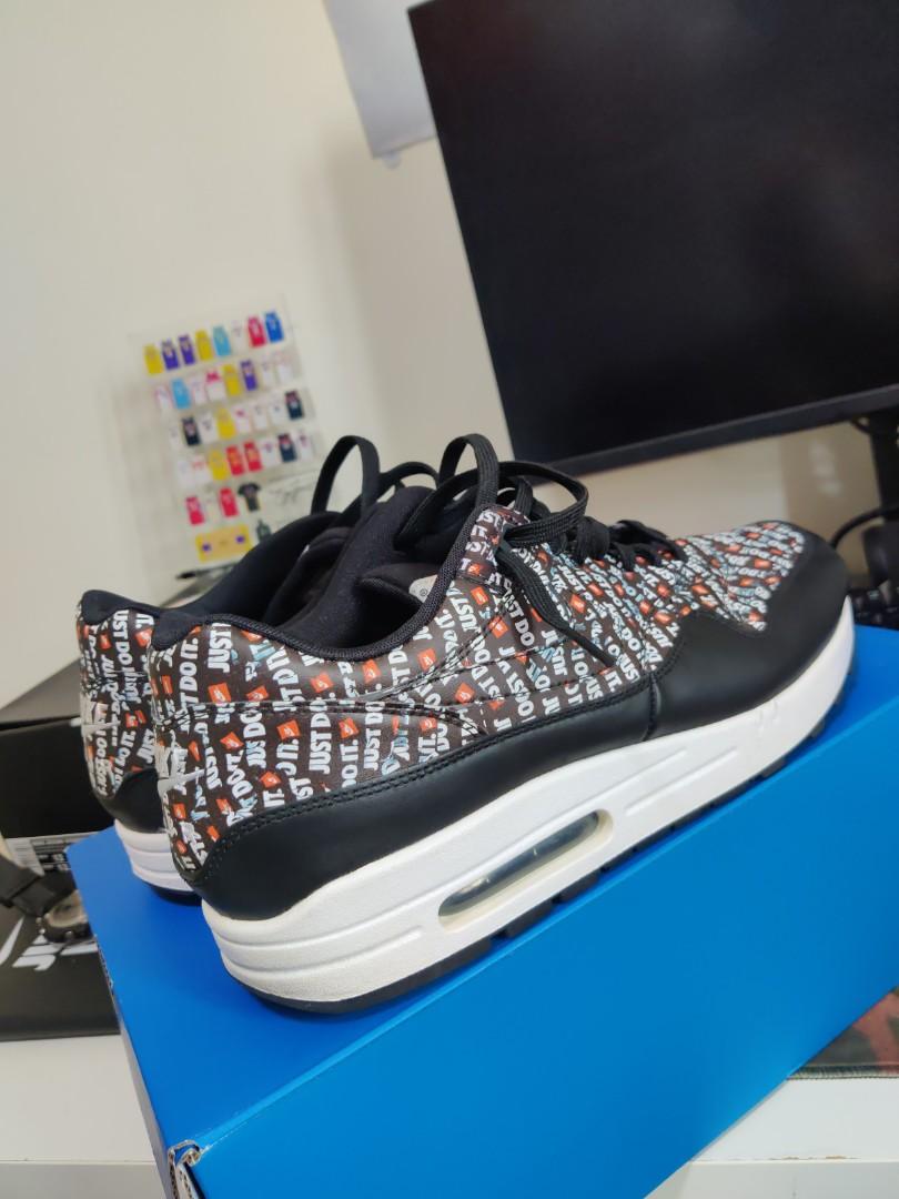 Nike Air Max 1 Premium Just Do It Black Men s Fashion Footwear