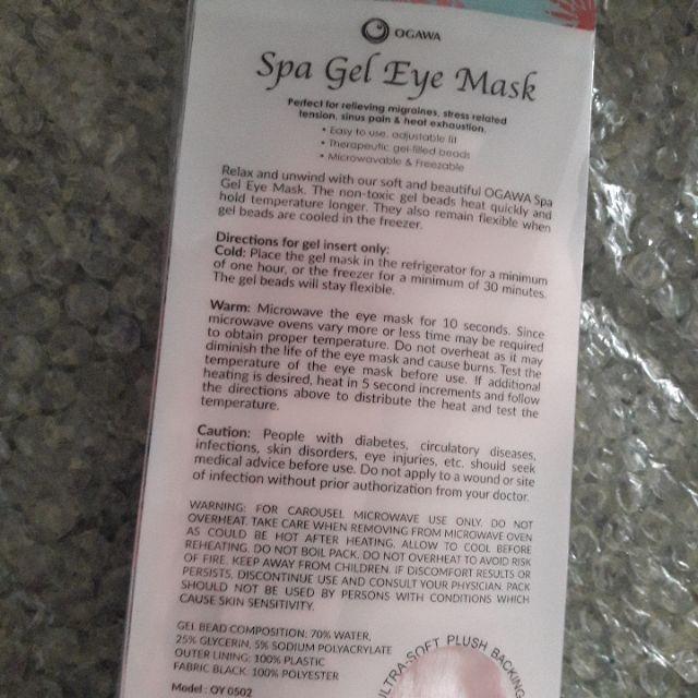 OGAWA SPA Gel Eye Mask, Beauty & Personal Care, Face, Face Care on