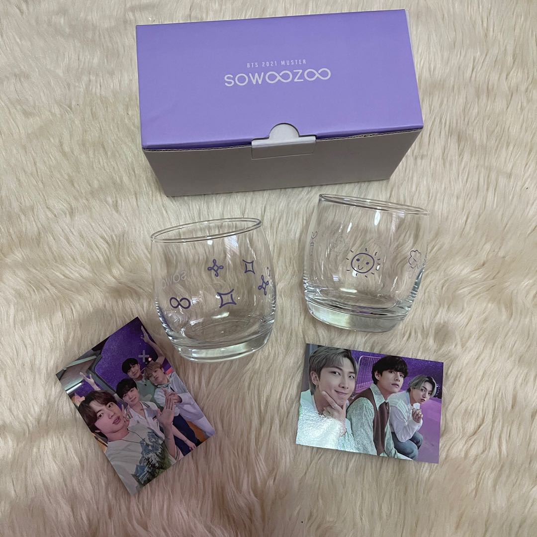 On hand BTS Sowoozoo glass set, Hobbies & Toys, Memorabilia