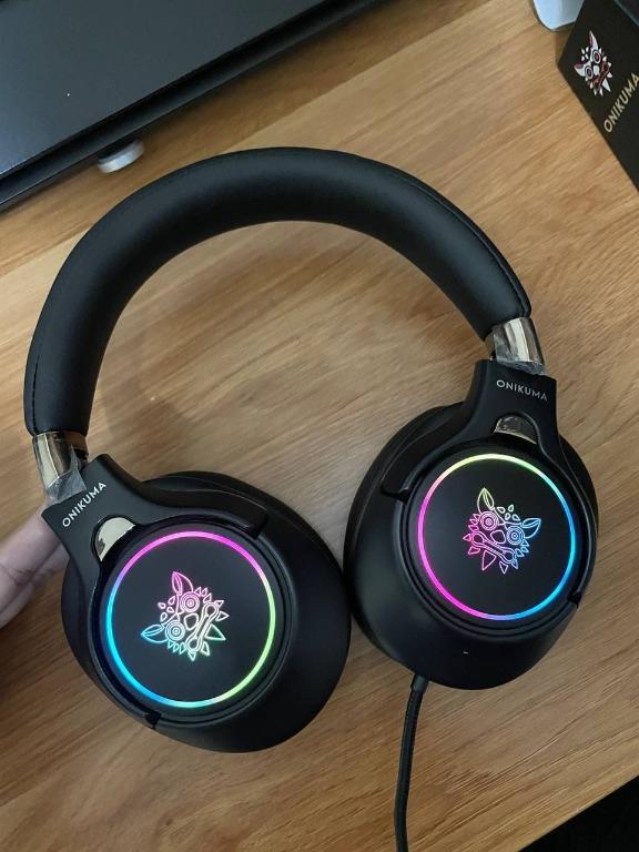 Onikuma K15 Gaming Headset with Mic and Noise Canceling Gaming Headphone with Led Light