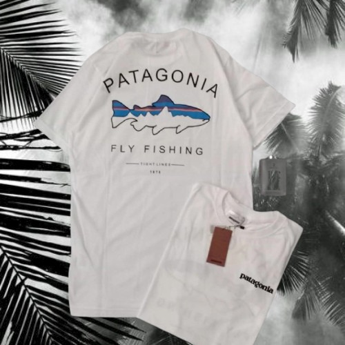 Patagonia 全新t Shirt 魚logo 男裝 運動服裝 Carousell