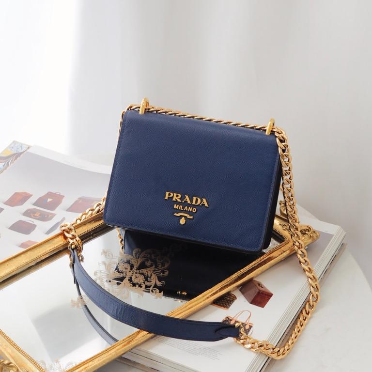 Prada milano blue purse top