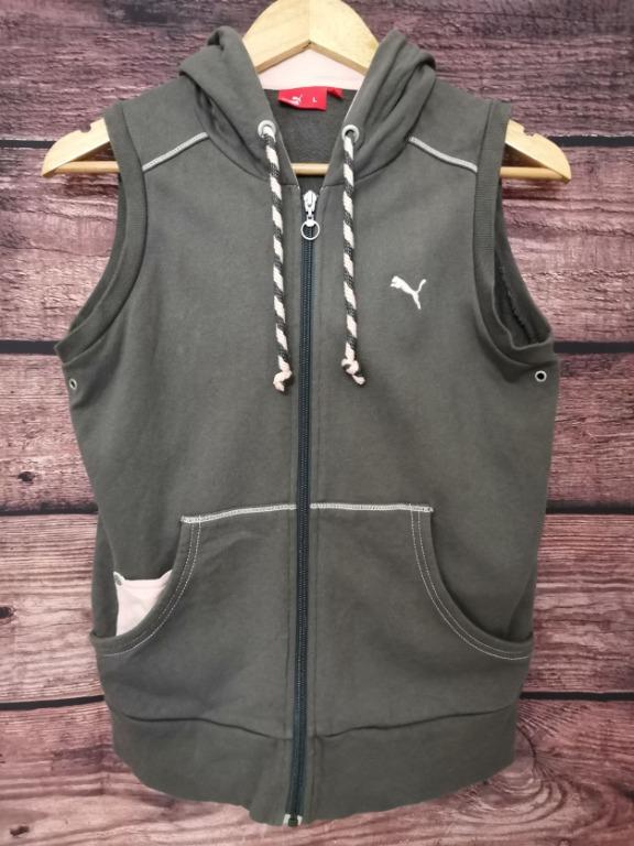 Puma sleeveless hoodie women's outlet