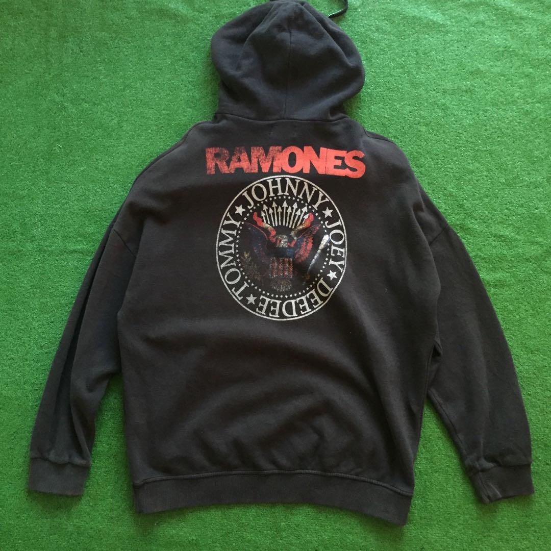 Ramones Hoodie by pullu0026bear Crack print design, Men's Fashion, Activewear  on Carousell