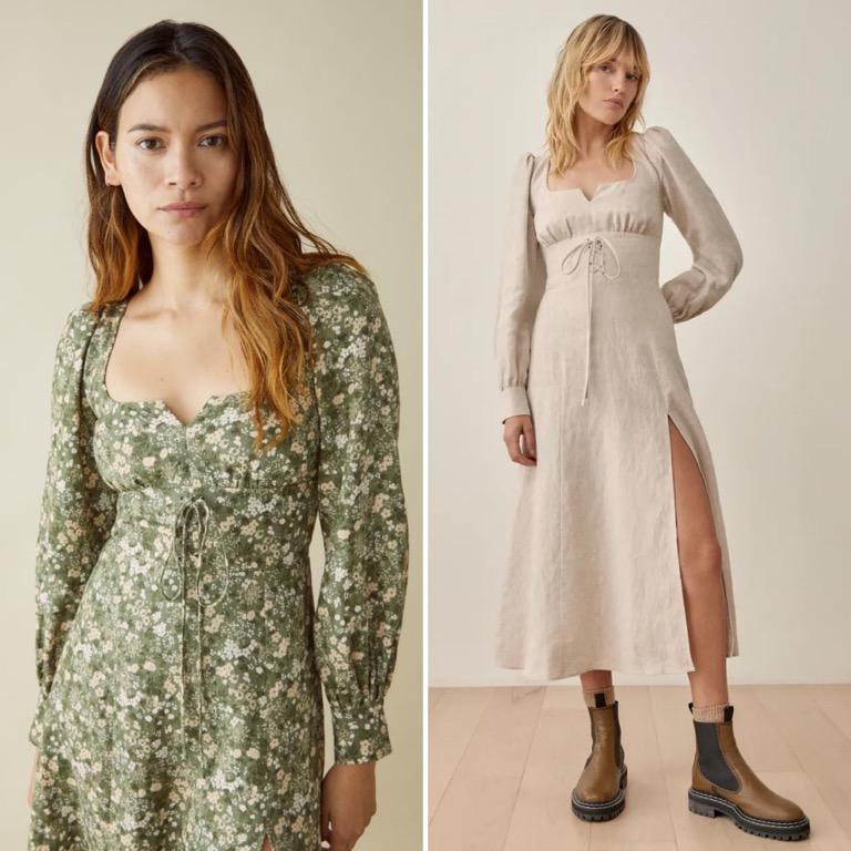 Reformation Anton Linen Dress - in 2 prints!, , & , - Carousell