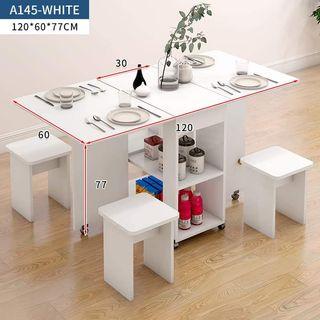 Saver Foldable Dining table with 4 pcs stools included  (For up to 4 seaters)