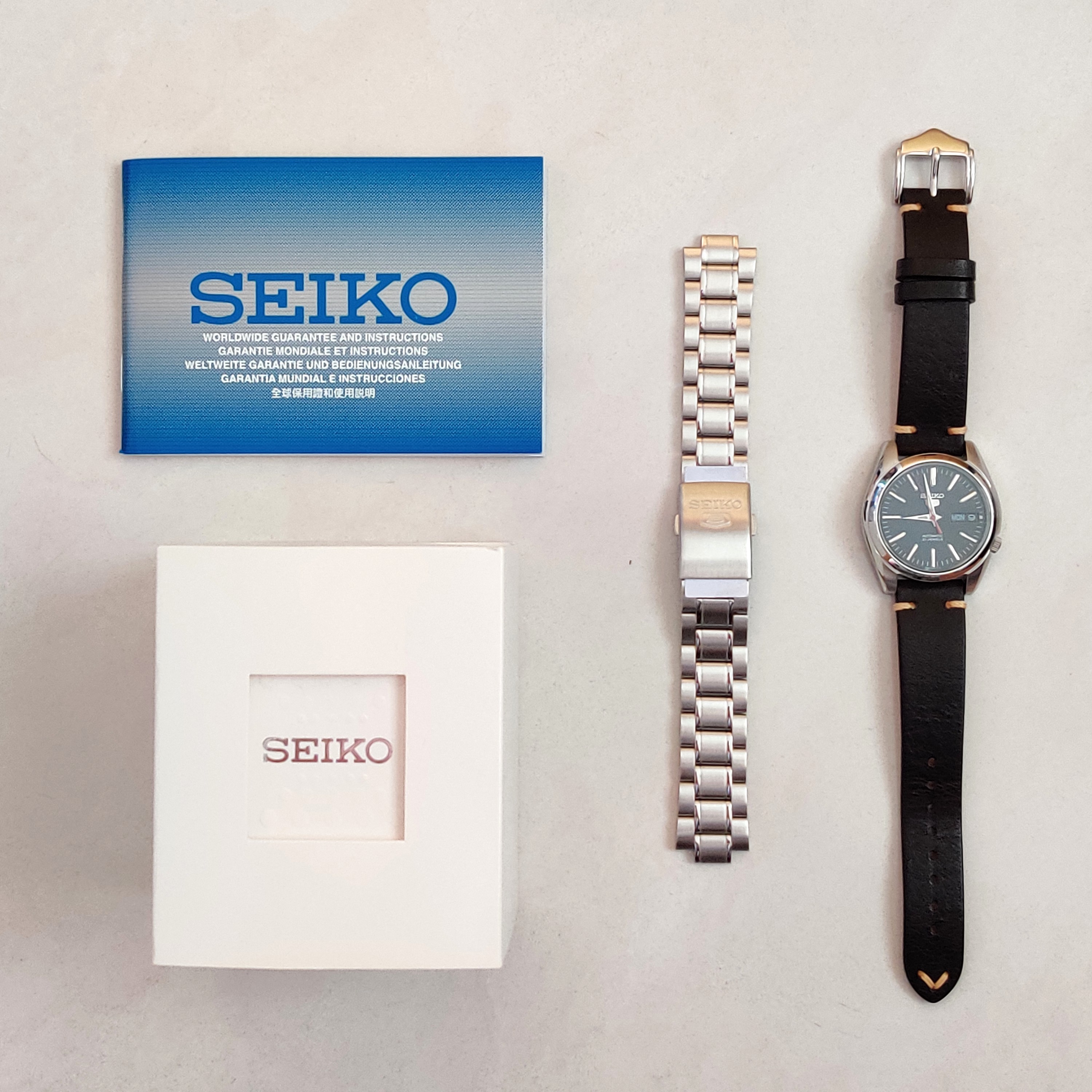 Seiko snkl45 top leather strap
