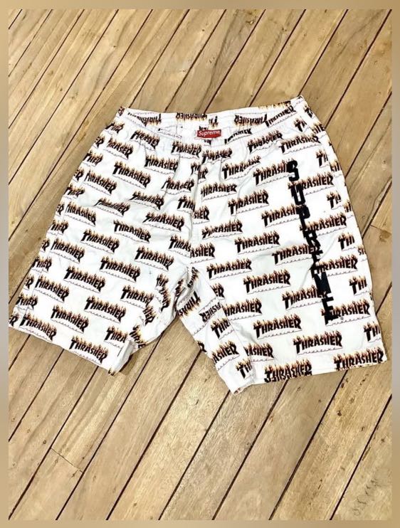 Supreme x Thrasher Men s Fashion Bottoms Shorts on Carousell