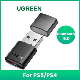 Ugreen Bluetooth Transmitter USB 5.0 Bluetooth Adapter Wireless Bluetooth Dongle Low Latency Compatible with PS5, PS4, PS4 Pro, PS3, Switch, AirPods Pro, Bose QC, Sony 1000XM3, Jabra Elite for TV Mode