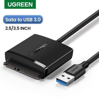 [with Freebie] UGREEN SATA USB Adapter USB 3.0 2.0 to Sata 3 Cable Converter Cabo for 2.5 3.5 HDD SSD Hard Disk Drive Sata to USB Adapter