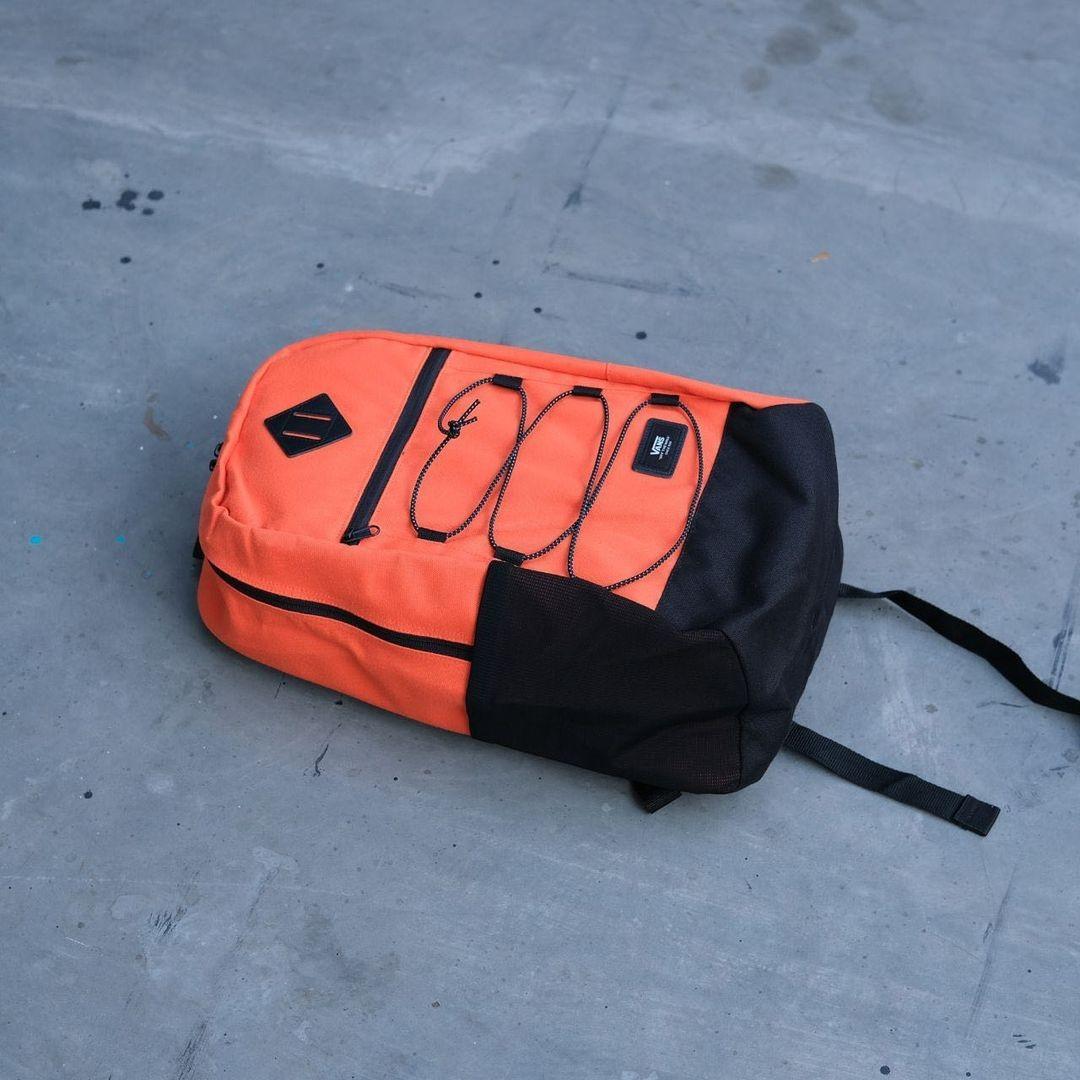 VANS SNAG FLAME BACKPACK ORANGE BLACK