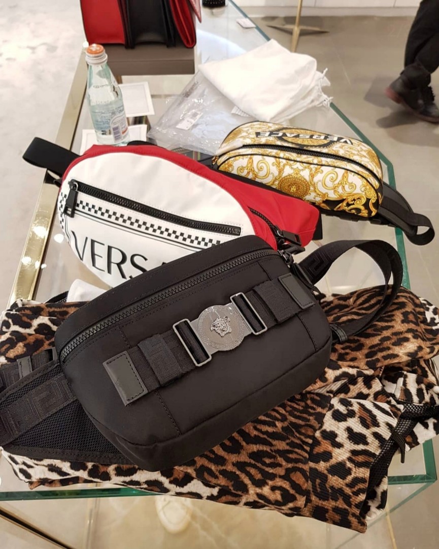 Versace Greca Belted Bum Bag Luxury Bags Wallets on Carousell