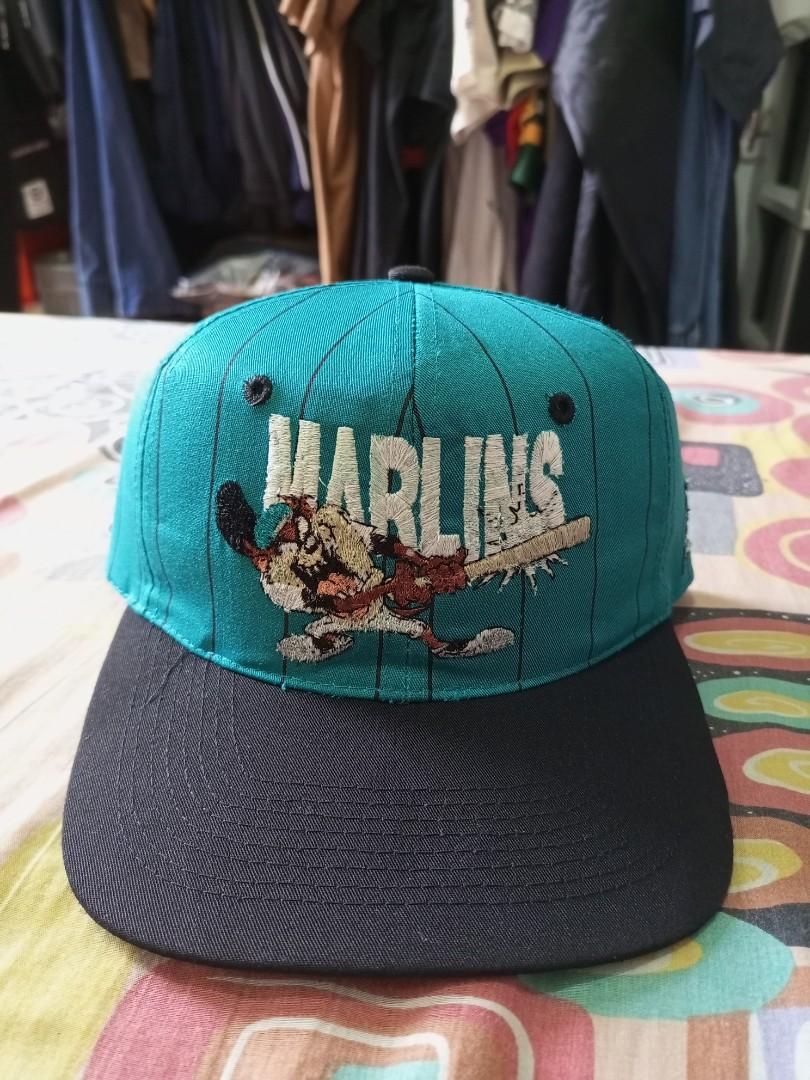 Vintage Rare Florida Marlins MLB Plain Logo Pinstripe 100% Wool