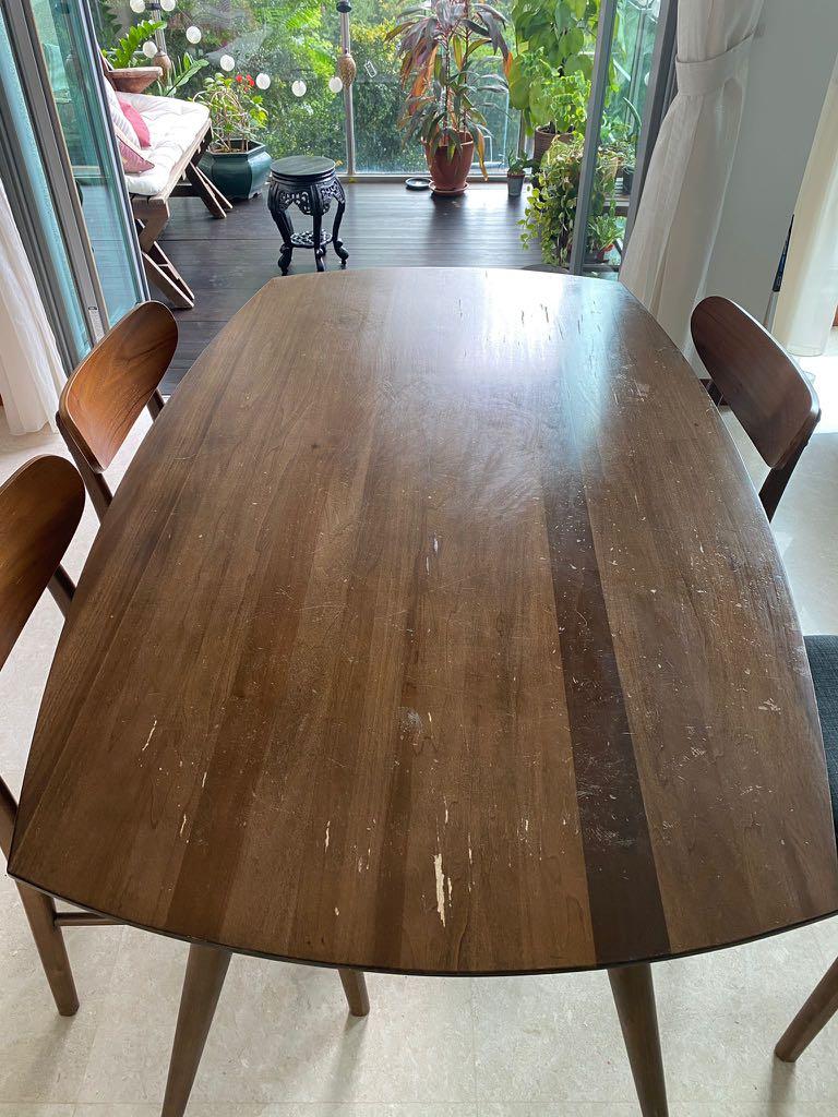 Picket & Rail dining table set, Furniture & Home Living, Furniture