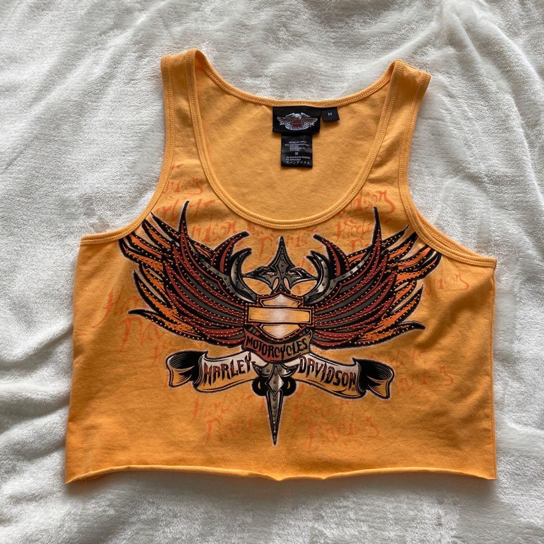 Harley davidson shop cropped shirt