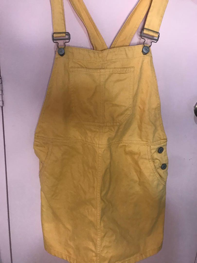 Yellow skirt store overalls