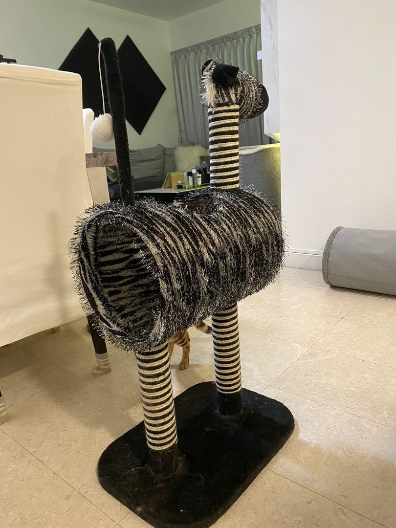 Zebra Cat Tree, Pet Supplies, Homes & Other Pet Accessories on Carousell