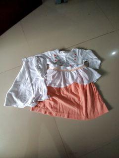 1 set gamis baby plus kerudung