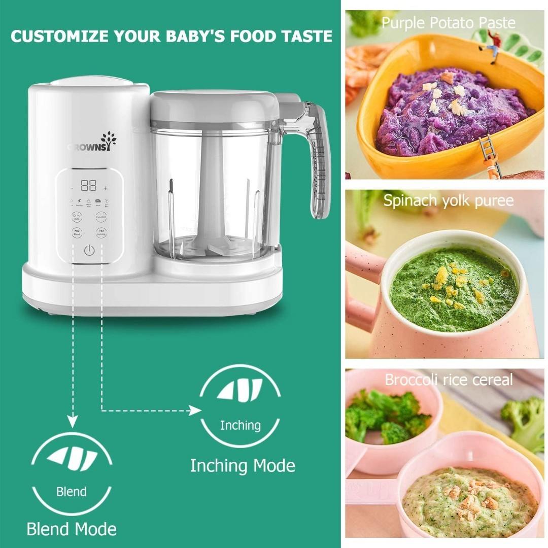 Baby Food Maker, 5 in 1 Baby Food Processor, Smart Control Multifunctional  Steamer Grinder with Steam Pot, Auto Cooking & Grinding, Baby Food Warmer