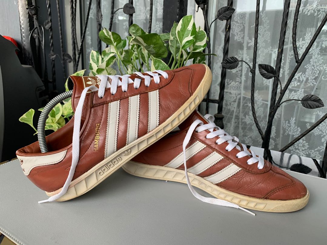 Adidas hamburg sales brown leather