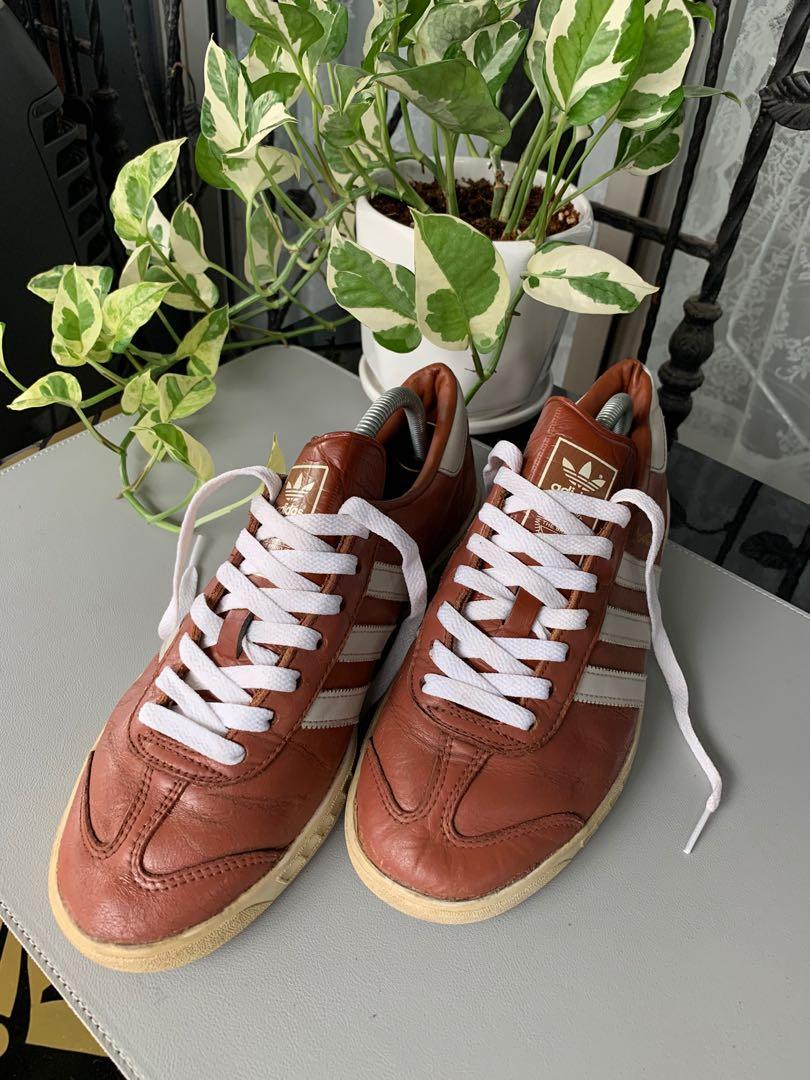 Adidas hamburg hot sale brown leather