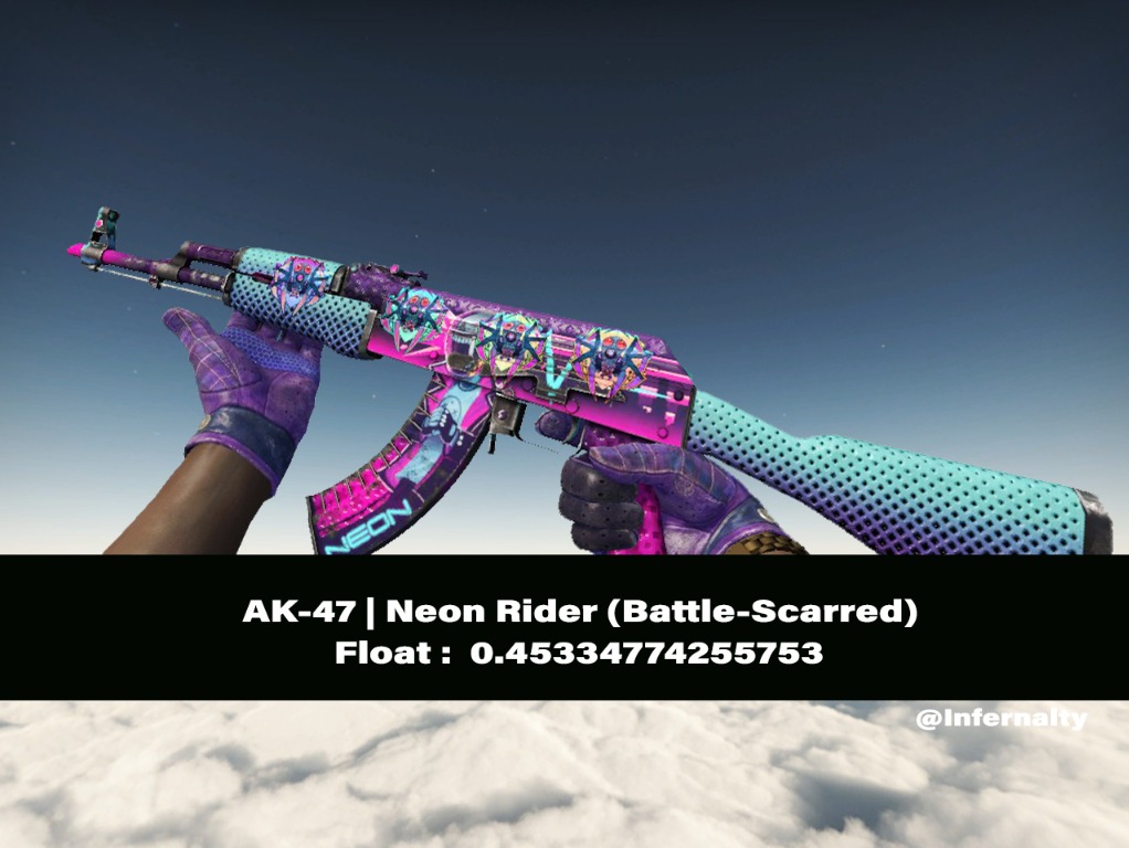AK-47 Neon Rider BS CSGO SKINS KNIVES, Video Gaming, Gaming Accessories ...