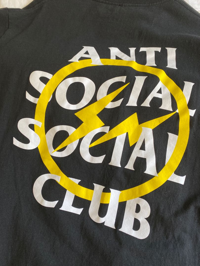 black and yellow anti social shirt