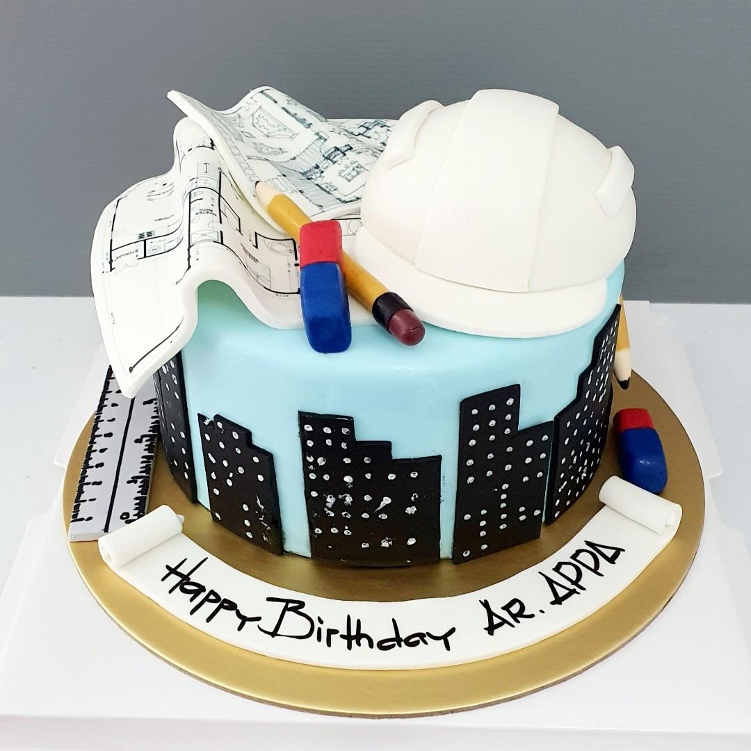 Cake for an interior designer or an architect | Cake designs birthday,  Graduation cake designs, Smash cake recipes